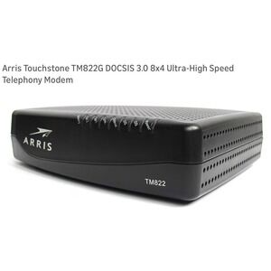 ARRIS Touchstone TM822G DOCSIS 3.0 8x4 Telephony Modem - Black